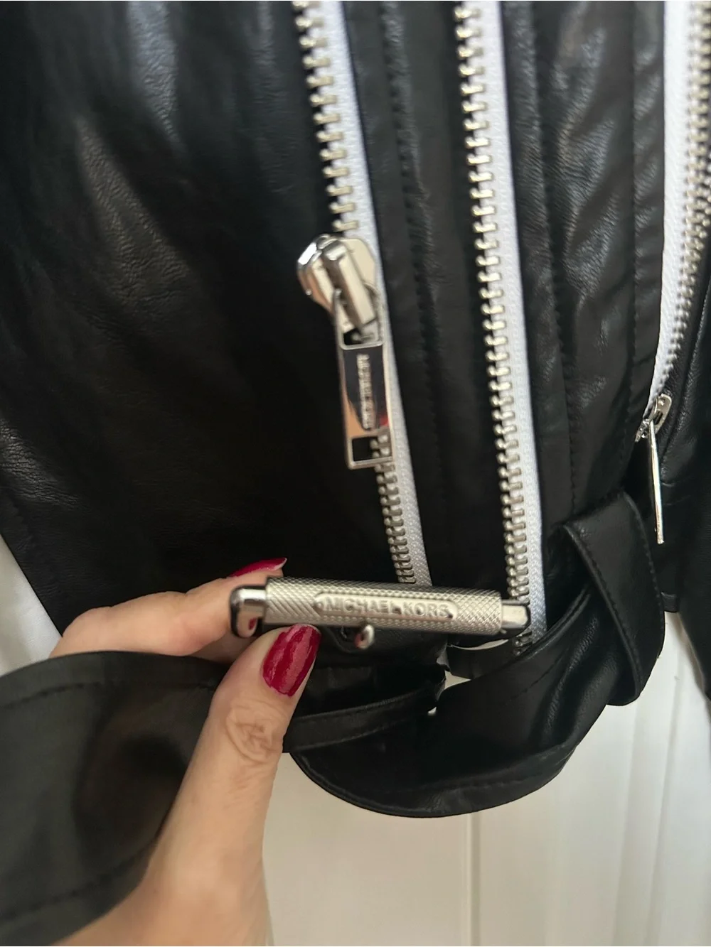 Michael Kors Leather Moto Jacket NWOT